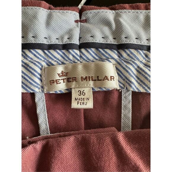 NWT Peter Millar Soft Touch Twill Trouser French Wine Men’s Sz 36x36 - Picture 5 of 7
